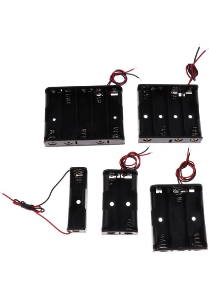 Prettyia 5x Plastik Pil Tutucu Kutu Depolama Kılıfı Seti ve Tel (Yurt Dışından) fiyatları