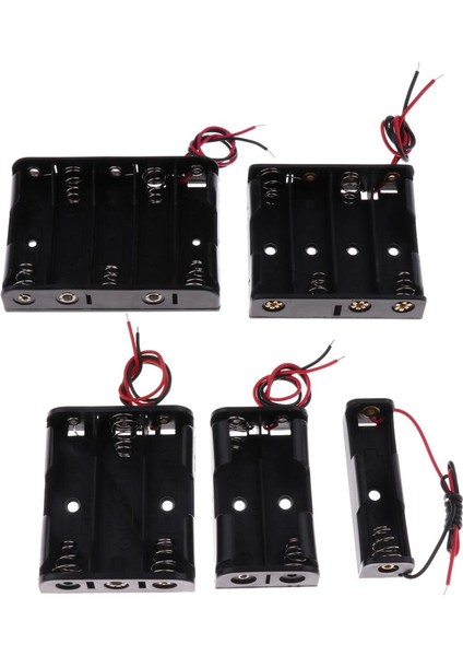 Prettyia 5x Plastik Pil Tutucu Kutu Depolama Kılıfı Seti ve Tel (Yurt Dışından) indirimleri