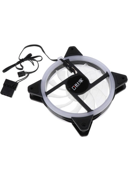 12CM Bilgisayar LED Soğutma Fanı Düşük Gürültülü Yastıklar ve Vidalar-4 Katlar, Yeni 4 Renkli Işık Döngüsü (Yurt Dışından)