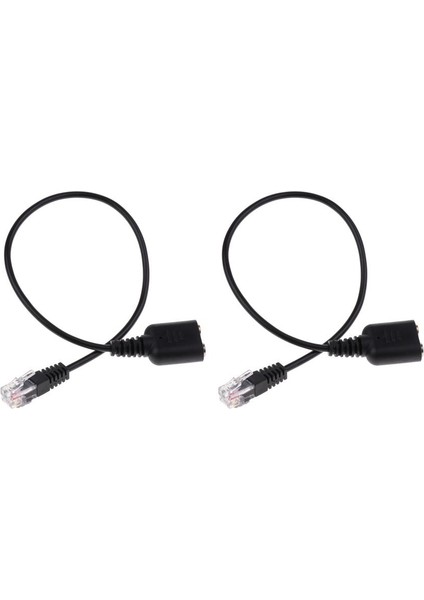 2 Adet Kulaklık Ses Kablosu Çift 3,5 mm Ila Çift Rj9 Fiş Adaptör Dönüştürücü (Yurt Dışından)