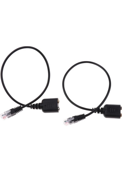 2 Adet Kulaklık Ses Kablosu Çift 3,5 mm Ila Çift Rj9 Fiş Adaptör Dönüştürücü (Yurt Dışından) fiyatları
