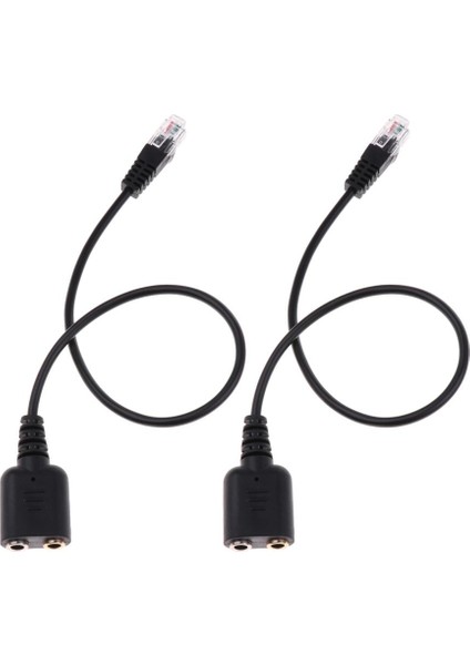 2 Adet Kulaklık Ses Kablosu Çift 3,5 mm Ila Çift Rj9 Fiş Adaptör Dönüştürücü (Yurt Dışından) fırsatları