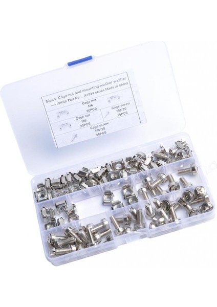 50 M6 Kafes Somun ve Cıvatalar Vidaları Paketi Pul Pulucu Veri Dolabı Rafı Montaj Sunucusu (Yurt Dışından) fırsatları