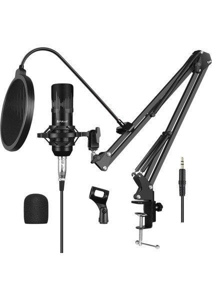Mikrofon Süspansiyon Bomu Makas Kolu Standı Filtre Şok Montajı Siyah (Yurt Dışından)