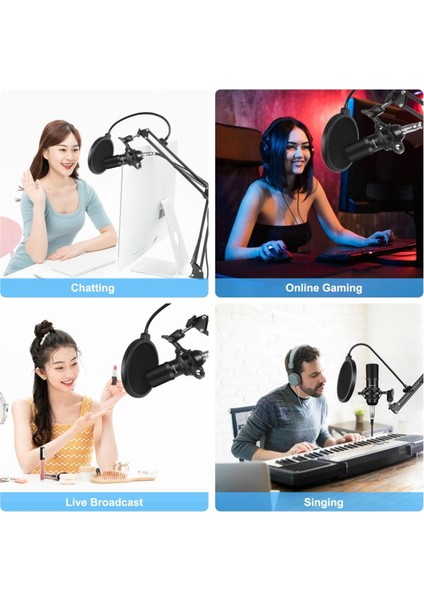 Mikrofon Süspansiyon Bomu Makas Kolu Standı Filtre Şok Montajı Siyah (Yurt Dışından) indirimleri