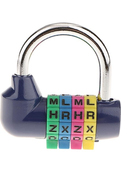 2 x Mavi Kombinasyon Kilidi Yerleştirilebilir Asma Kilit 4 Bavul Için Alfabe (Yurt Dışından) fiyatları