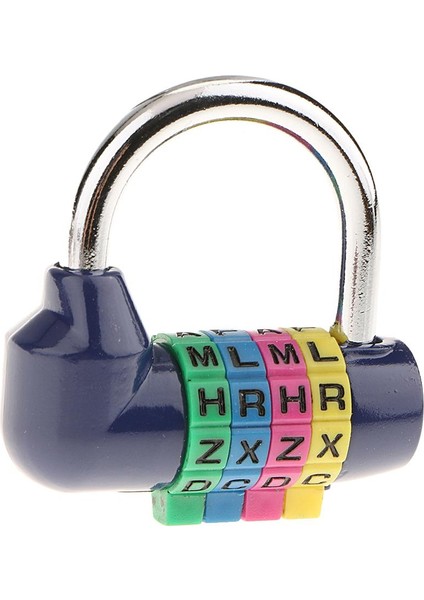 2 x Mavi Kombinasyon Kilidi Yerleştirilebilir Asma Kilit 4 Bavul Için Alfabe (Yurt Dışından) modelleri