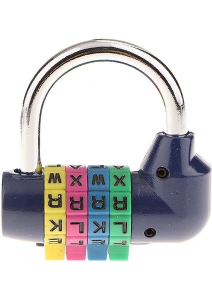 2 x Mavi Kombinasyon Kilidi Yerleştirilebilir Asma Kilit 4 Bavul Için Alfabe (Yurt Dışından) fırsatları