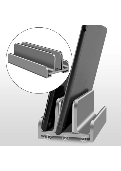 Evrensel Dikey Dizüstü Bilgisayar Defterleri Için Ayarlanabilir Stand Masaüstü Grey Organize (Yurt Dışından) fırsatları