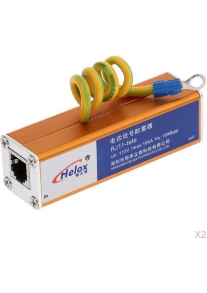 2x Telefon RJ11 Thunder Sinyal Arrester (Yurt Dışından)