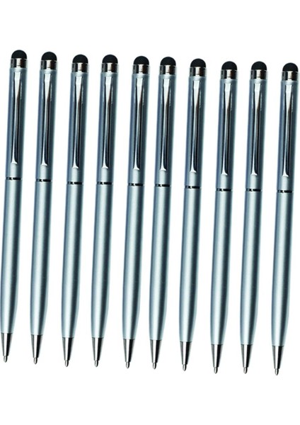 10PCS 2in1 Kapasitif Kalem Kalemi/ Tükenmiş El Yazma Kalemi Dokunmatik Ekran Için (Yurt Dışından)