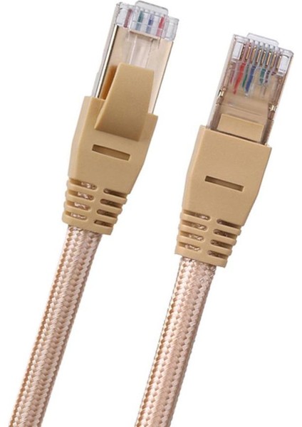 Cat7 Sftp Altın Kaplama Korumalı RJ45 Ethernet Ağ Bağlantı Kablosu 3m (Yurt Dışından) fırsatları