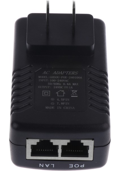 Ip Telefon/kamera Güç Kaynağı Için 24V 1A Duvar Fiş Poe Enjektör Ethernet Adaptörü Bize (Yurt Dışından)