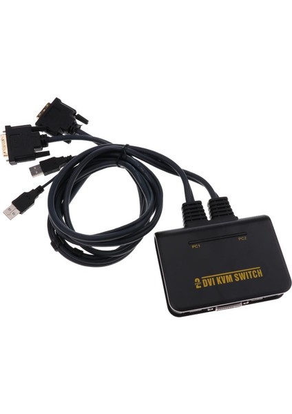 1 Parça Tam Hd 1080P 2 Portlu USB DVI Kablosu Kvm Anahtarı Destek Mac (Yurt Dışından) indirimleri