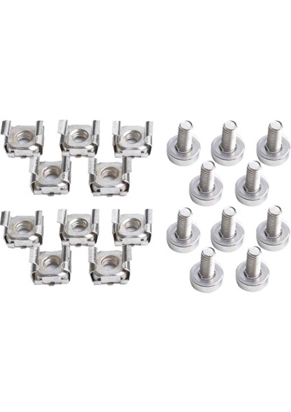 Paket 10 M6 Kafes Somun ve Cıvatalar Vidaları Yıkayıcı Veri Dolabı Rafı Montaj Sunucusu (Yurt Dışından) fiyatları