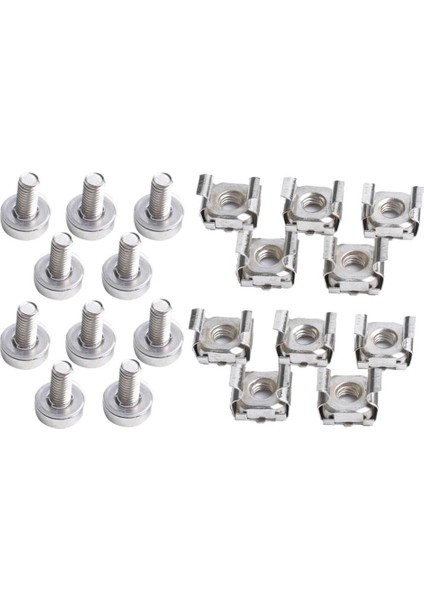 Paket 10 M6 Kafes Somun ve Cıvatalar Vidaları Yıkayıcı Veri Dolabı Rafı Montaj Sunucusu (Yurt Dışından) indirimleri