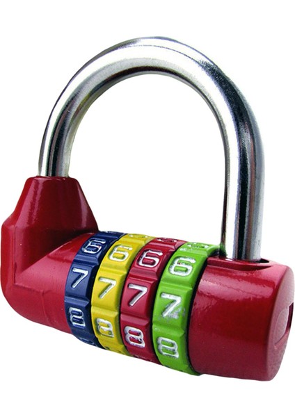 Taşınabilir 4 Haneli Kombinasyon Asma Kilit Spor Salonu Bagaj Dolabı Kırmızı (Yurt Dışından) fiyatları