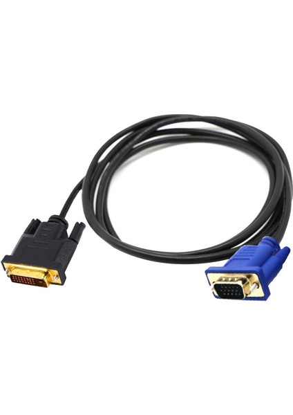 Dvı-I 24+5 Pin Dvı-Vga 15 Pin D-Sub Video Adaptör Kablo Dönüştürücü Kurşun (Yurt Dışından)