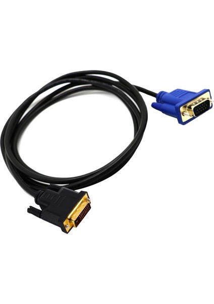 Dvı-I 24+5 Pin Dvı-Vga 15 Pin D-Sub Video Adaptör Kablo Dönüştürücü Kurşun (Yurt Dışından)