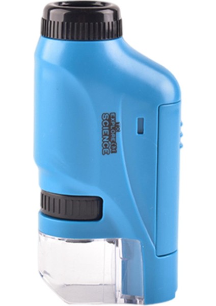 Mini El Mikroskop 60X-120X Çocuk Bitkileri Için Kapalı Açık Mavi (Yurt Dışından)