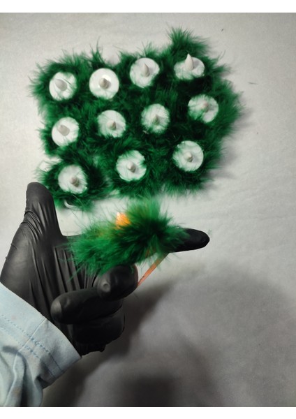 Kına Geceleri Için 12 Adet Yeşil Tüylü Ledli Kına Mumu fırsatları