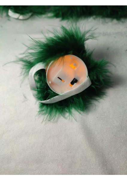 Kına Geceleri Için 12 Adet Yeşil Tüylü Ledli Kına Mumu indirimleri