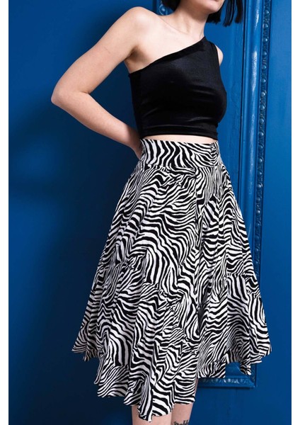 Siyah Ince Kadife Tek Omuz Crop Üst fiyatları