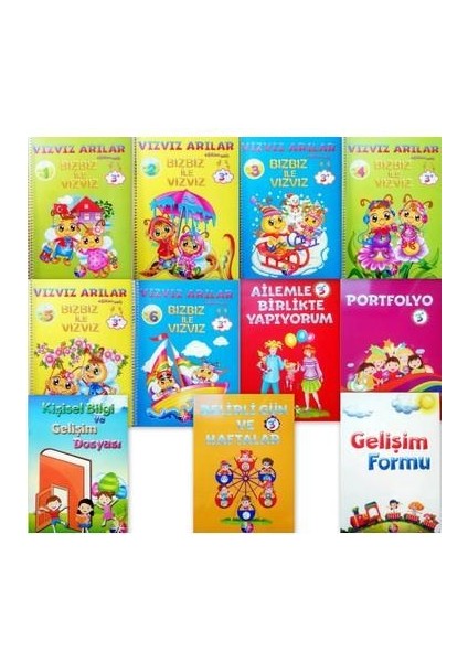 Okul Öncesi Vızvız Arılar Eğitim Seti 9 Kitap