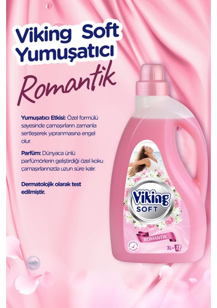 Çamaşır Yumuşatıcısı Romantik 3 Litre 3 Adet