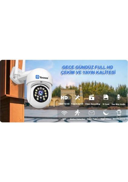 e Wifi Ip Kameralar Açık 1080P Gözetim Otomatik Izleme Gece Görüş Iki Yönlü Ses