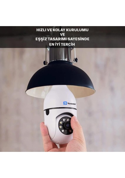 Ev Güvenlik Wifi Panoramik Kamera Hd Ampul Uzaktan Izleme Kablosuz Ip Kamera Video Gece Görüş Kamera