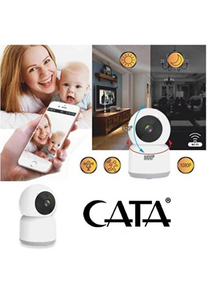 CT-4050 360° Full Hd (1080P - 720P) Wi-Fi Akıllı Ip Kamera