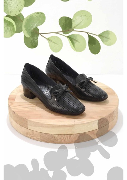 Siyah Leather Kadın Babet K01531200003