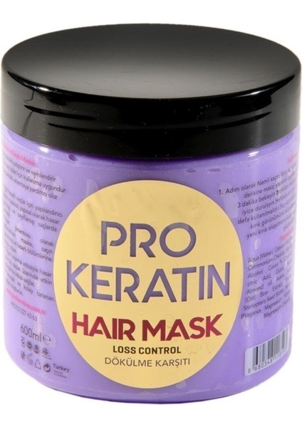 Pro Keratin Saç Maskesi 600 Ml ( - Boyalı Saçlar)