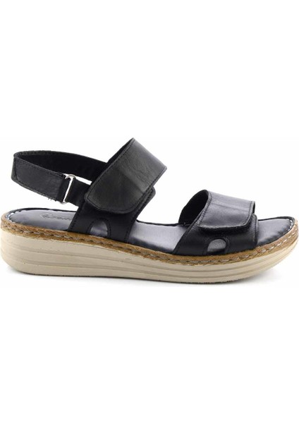 Siyah Leather Kadın Sandalet K05281202703 fiyatları
