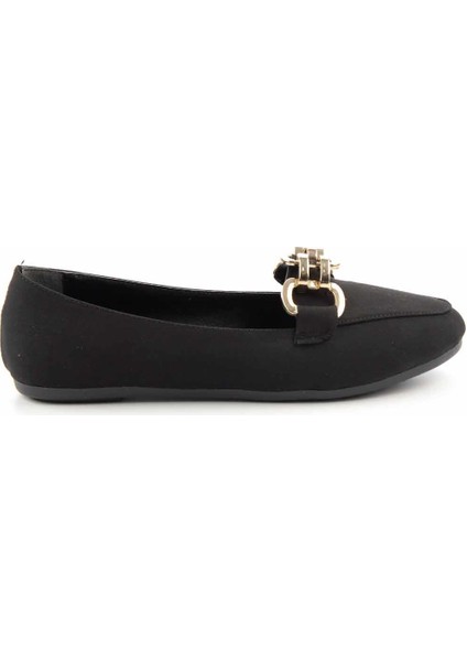 Mat Siyah Saten Kadın Loafer Ayakkabı K01688020738 fiyatları