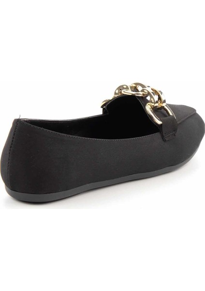 Mat Siyah Saten Kadın Loafer Ayakkabı K01688020738 fırsatları