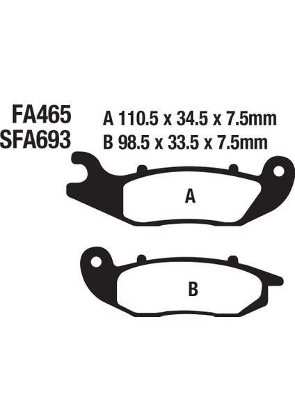 Honda Crf 250L (13-21) Ön Fren Disk Balatası Gold SFA693 FA465