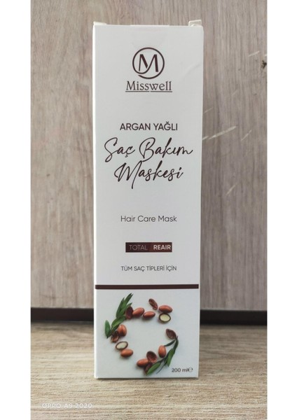 Argan Yağlı Saç Bakım Maskesi 200 Ml Misswell Saç Bakım