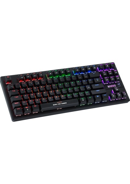 KG901TR Wired Jixian Blue Switch TKL Rainbow Full Mekanik Profesyonel Gaming Klavye