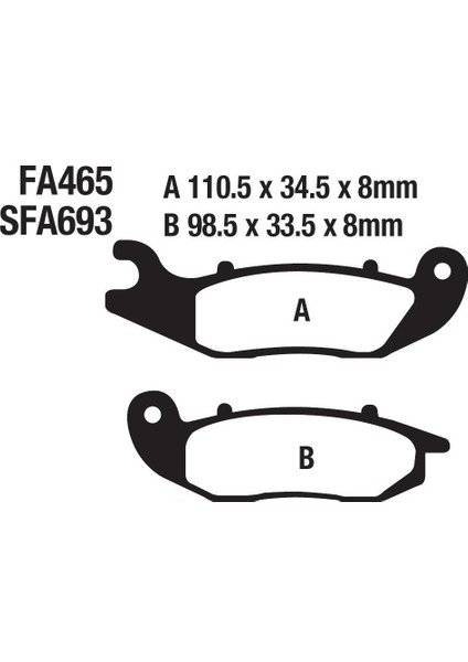 Honda Pcx 125 Ön Fren Disk Balatası (2021-....) SFA693 FA465