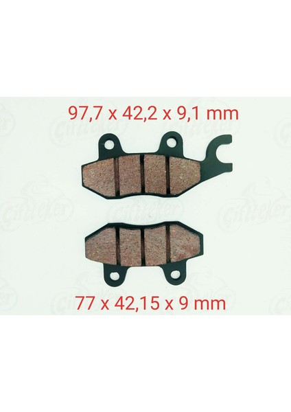 250MCT Delta Ön Fren Disk Balatası 9 mm