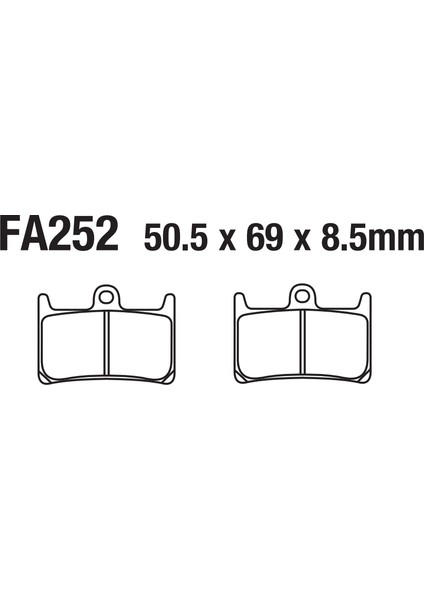 Yamaha Yzf 600 Fz6 Fz-07 Ön Fren Disk Balatası FA252 Tw