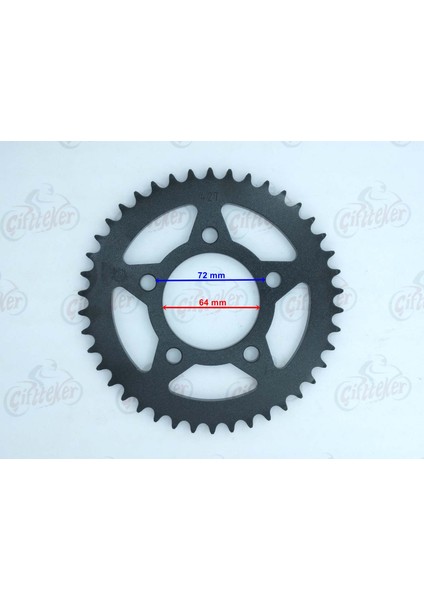 Kd 125 F Kıden Arka Dişli 428-42T Iç 64 mm 5 Delikli