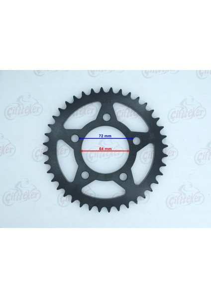 KD125 F Kıden Arka Dişli 428-40T Iç 64 mm 5 Delik (Hız)