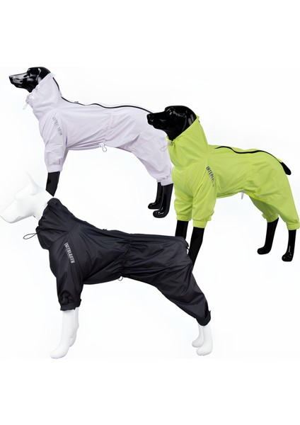 Fonksiyonel Fermuarlı Tulum Rüzgarlık Yağmurluk Köpek Kıyafeti m siyah