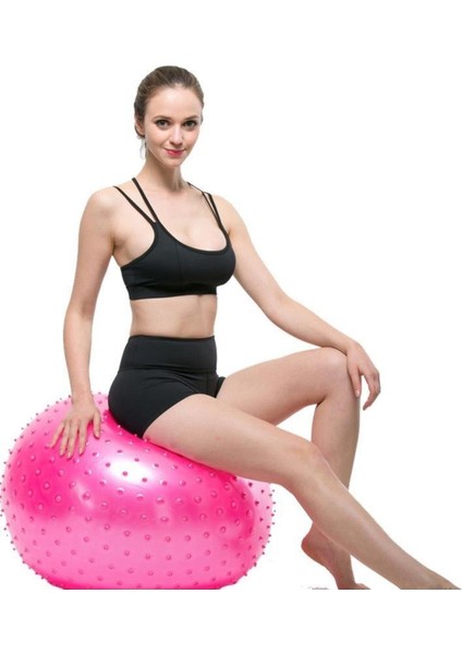 Dikenli Yoga Pilates Aeorobik Jimnastik Topu 65 cm Pembe modelleri