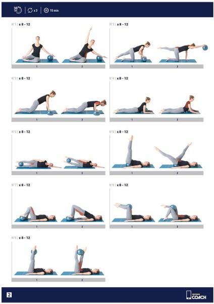 Domyos Softball Pilates Topu - Açık Mavi 220 mm fiyatları