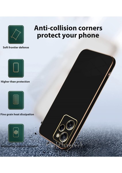Xiaomi Poco X5 Pro 5g Uyumlu Kılıf Kamera Lens Korumalı Parlak Gold Altın Kenarlı Yumuşak Silikon Kapak modelleri