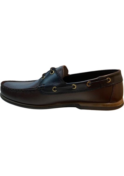 Y-03 Erkek Kahve-Siyah Deri Casual Ayakkabı modelleri